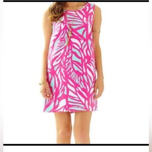 Lilly Pulitzer Sabrina Shift Dress In Papaya Playa Print Size M